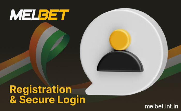 Secure MelBet India login and sign-up interface with bonus offers for new players